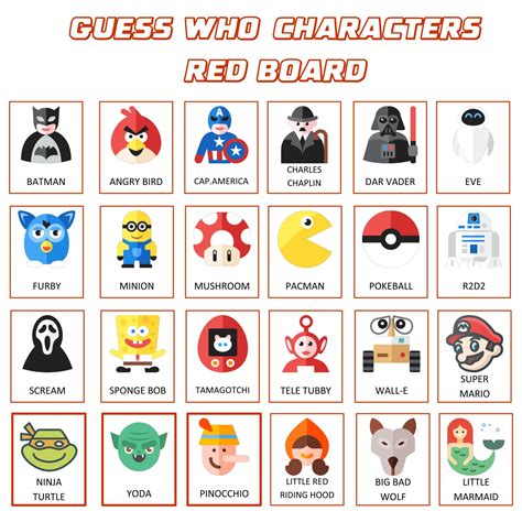 Printable Board Game Characters